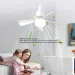 1 mennyezeti ventilátor lámpa határokon átnyúló új E27 csavaros szájú háztartási csendes kis ventilátor lámpa intelligens függő éttermi hálószoba ventilátor_voghion.com