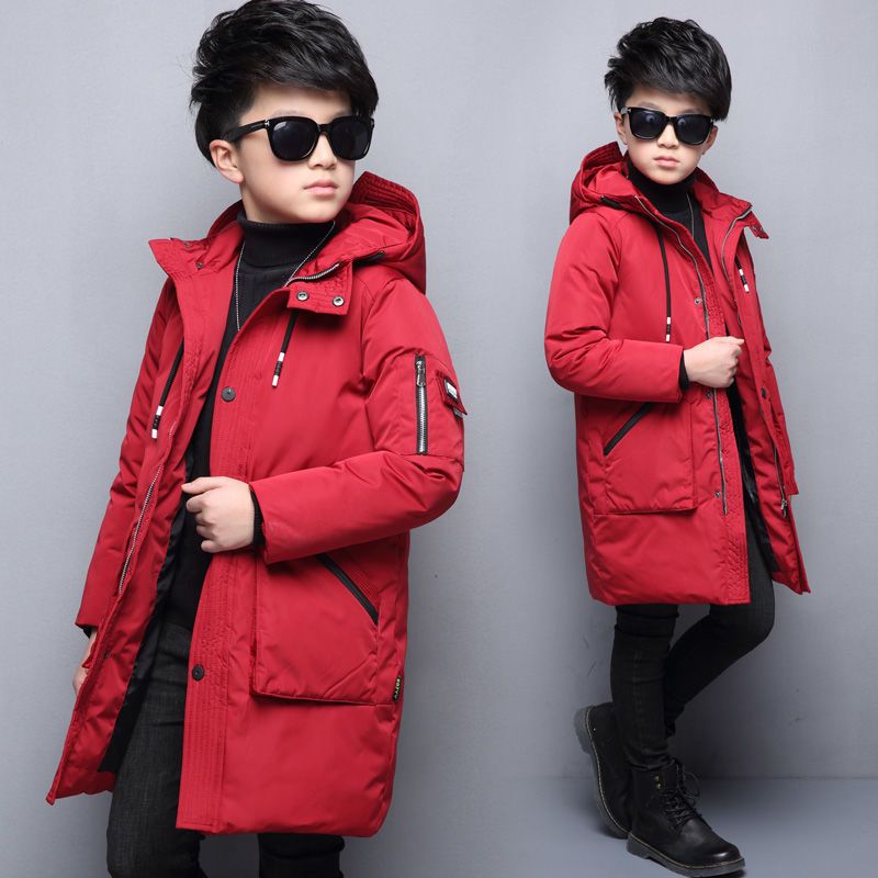 Kid's Clothing cotton padded jacket winter children's light down extended version of medium and large children warm cotton padded jacket boy clothes_voghion.com