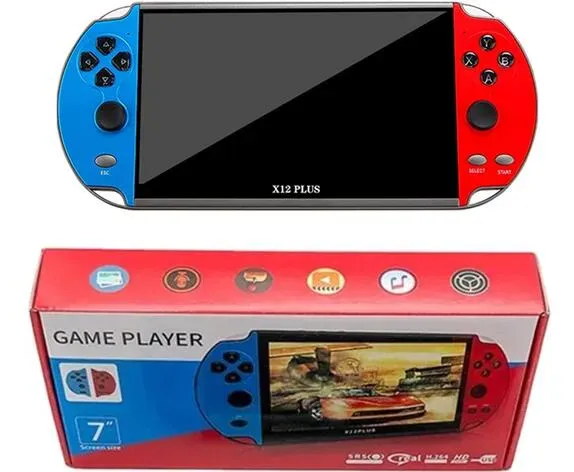 X12 Plus Portable Handheld Player 16G 7inch HD Screen Dual Joystick Classic Arcade Game Console Built-in 20000+ TV_voghion.com