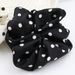 New Satin Large Polka Dot Ruched Scrunchie Fresh Simple Tie Trendy Hair Elastic Band_voghion.com
