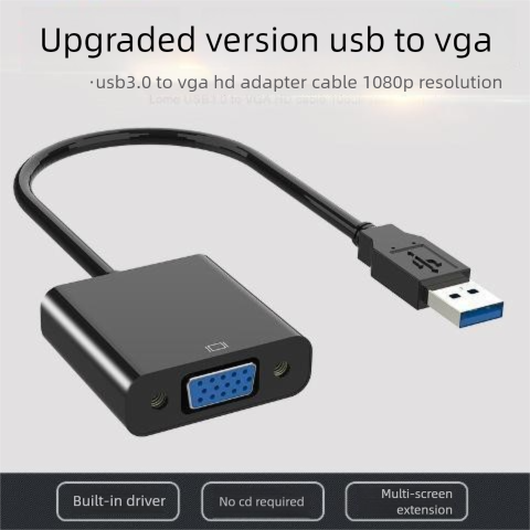 USB3.0 HD Driver-Free Converter Interface USB To VGA Adapter For Monitor Projector_voghion.com