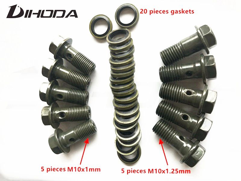 Motorkerékpár bendzsócsavar Olajleeresztő csavar/üreges csavar M10x1.25mm M10x1mm fékcsőhöz, féknyereghez Master Cyder_voghion.com