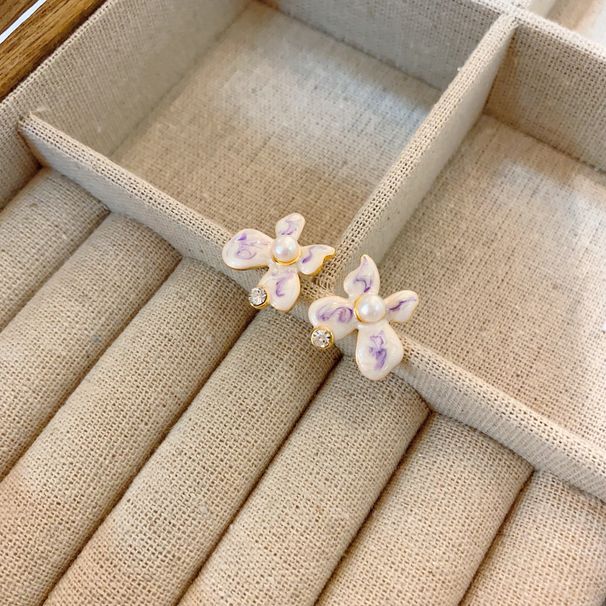 Gioielli da donna, piccoli orecchini di perle retrò e freschi con mughetto, design unico, orecchini a forma di fiore squisito, orecchini eleganti con temperamento forestale_voghion.com