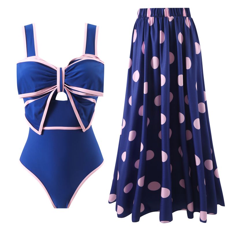 Uus Bow Üheosaline kaheosaline ülikond, kate Belly Slimming Fashion ujumistrikoo_voghion.com