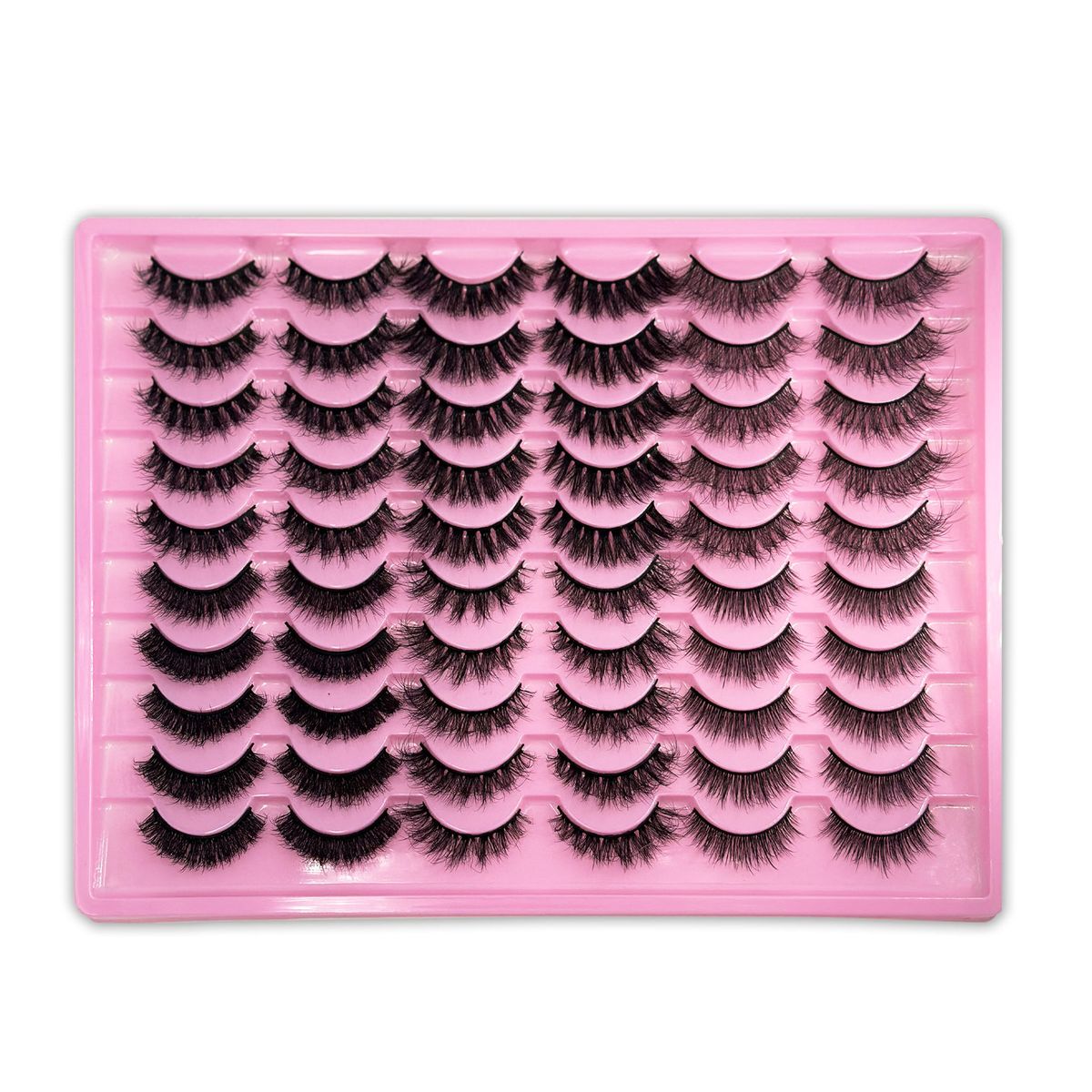 30 Pairs Fluffy & Wispy False Eyelashes - Voluminous & Curly Strips (Natural/Dramatic Look, Bulk Pack For Lash Business)_voghion.com