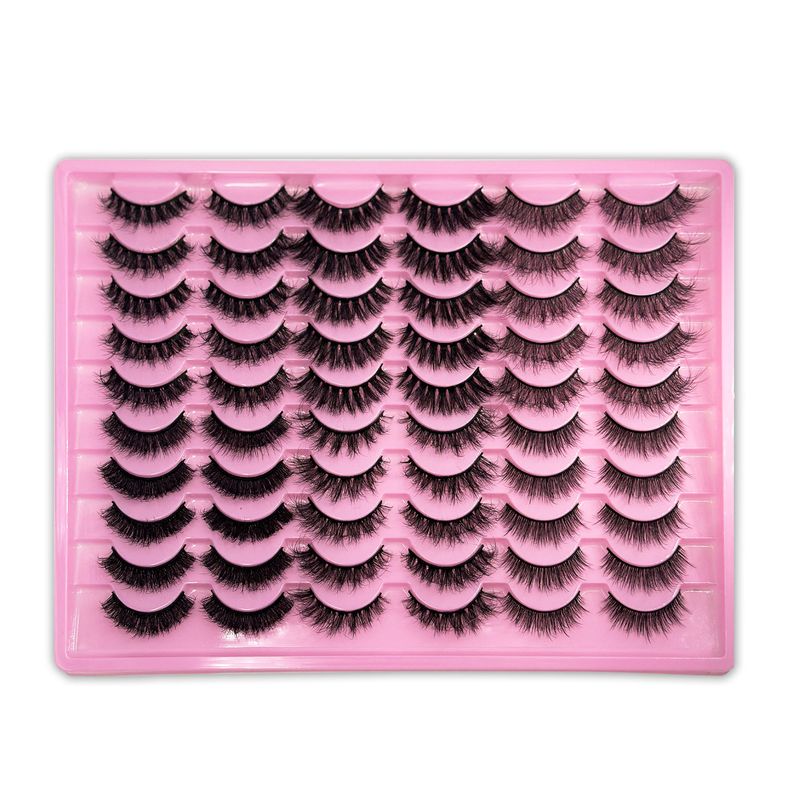 30 Pairs Fluffy & Wispy False Eyelashes - Voluminous & Curly Strips (Natural/Dramatic Look, Bulk Pack For Lash Business)​_voghion.com
