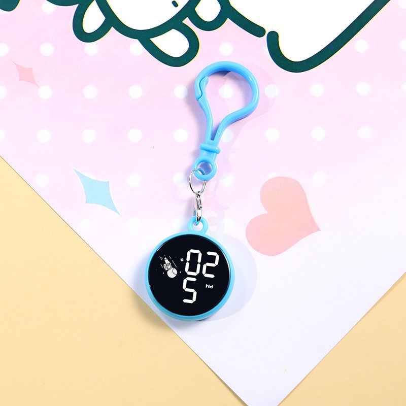 Modischer und kompakter Rucksackanhänger für Grundschüler, wasserdichte elektronische Uhr mit LED-Touchscreen und Zeitanzeige_voghion.com