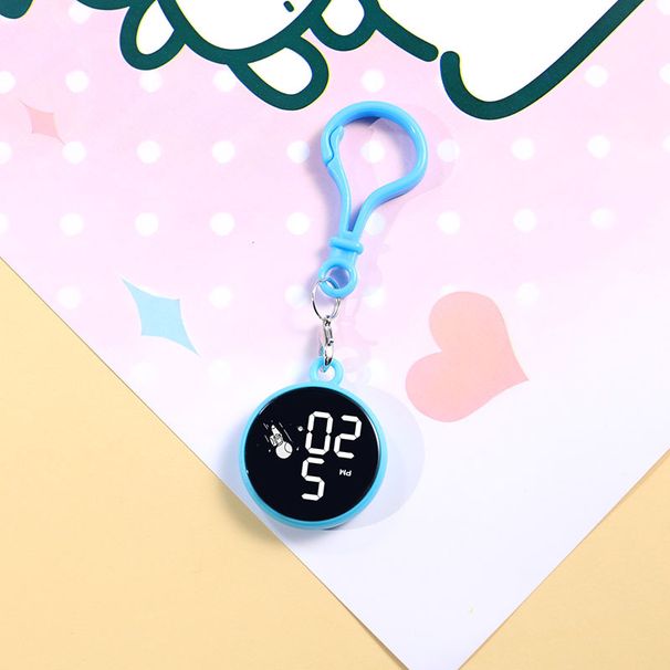 Modischer und kompakter Rucksackanhänger für Grundschüler, wasserdichte elektronische Uhr mit LED-Touchscreen und Zeitanzeige_voghion.com