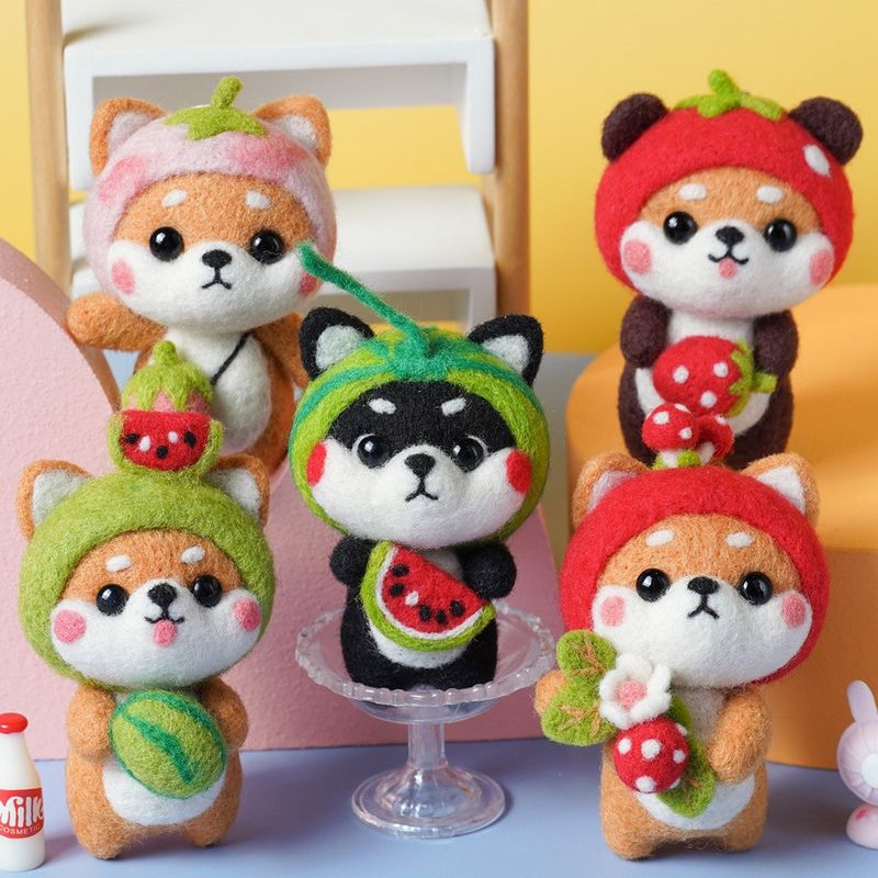 Home & Garden wool felt poking tool material package 66S colored wool felt handmade set_voghion.com