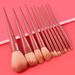 Set di 11 pennelli per trucco professionali di alta qualità viola medio_voghion.com