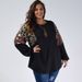 Shiying Fashion plus size women's outerwear leopard print pullover spring, loose sequined patchwork long sleeved t-shirt_voghion.com