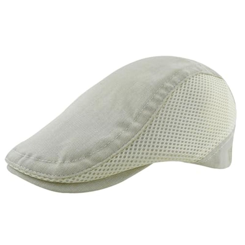 Men's Pure Flat Gatsby Ivy Irish Hat Newsboy Peaked Cap_voghion.com