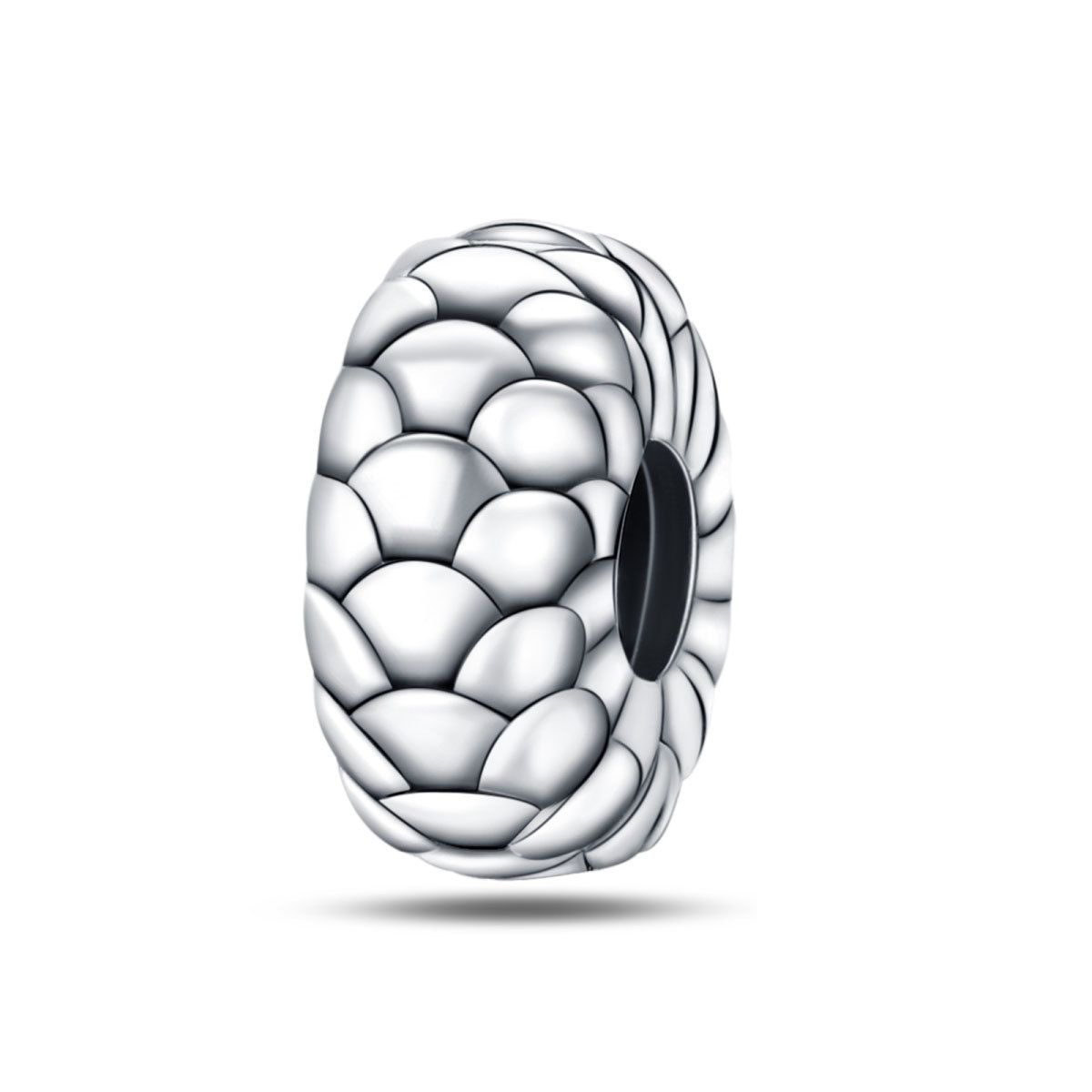 Gioielli da donna con fibbia di sicurezza a forma di scaglia di drago, nuovi accessori fai da te, bracciale in rame bianco placcato in argento 925 con ciondolo a perline_voghion.com