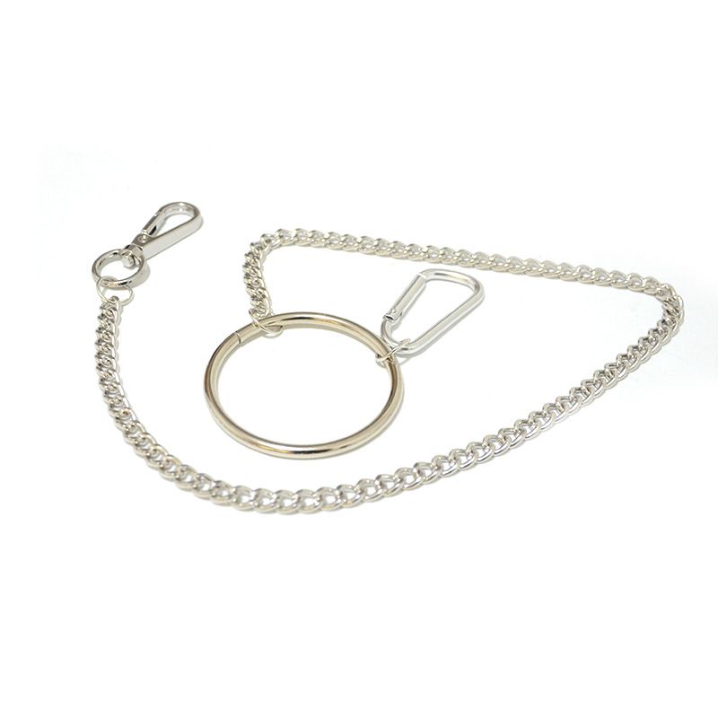Fashionable And Personalized Round Bead Chain Belt, New Women's Metal Punk Pin Decoration, Keychain, Detachable Belt_voghion.com
