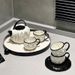 Artistic Ceramic Folded Tea Set – Modern 1 Teapot & 2/4 Cups With Tray (Gift Box Option, Trendy Home Decor & Premium Corporate Present)_voghion.com