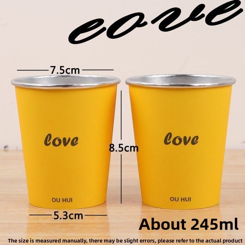 SU7ultra Same Style Disposable Paper Thickened Xiaomi Exclusive Lightning Yellow Outdoor Camping Food Grade Water Cup_voghion.com