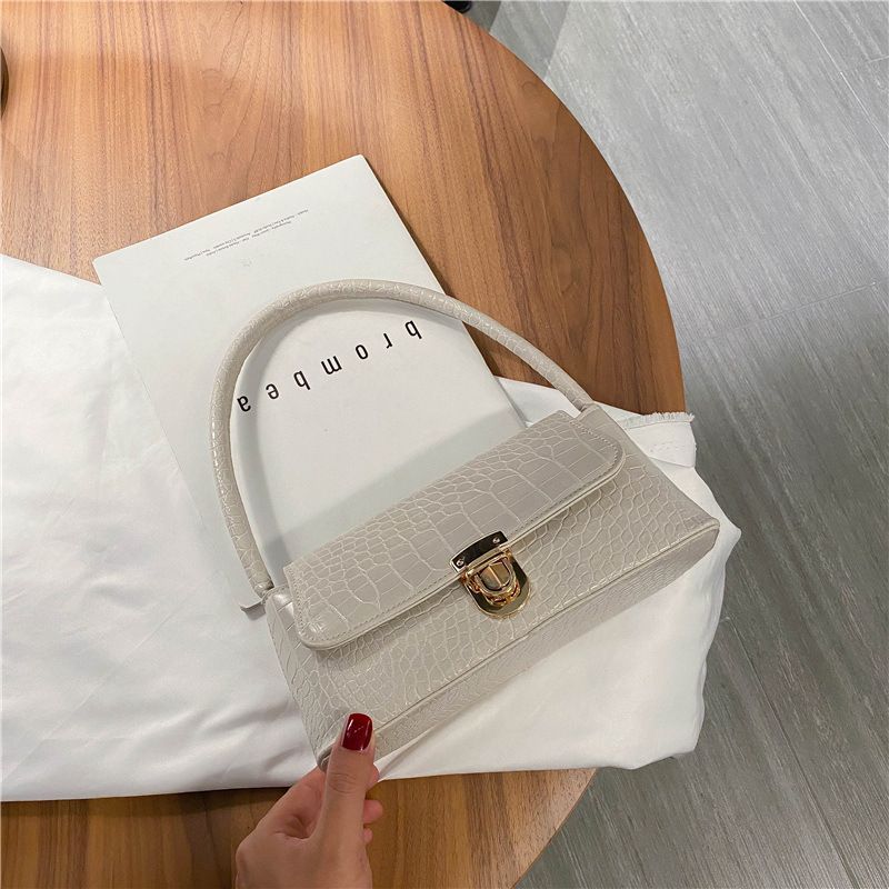 Sac pour femme populaire nouvelle version coréenne tendance polyvalent motif pierre sac à bandoulière mode sac sous les bras_voghion.com