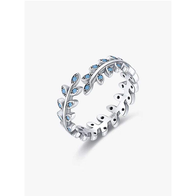 Yuanweibao giapponese e coreano placcato argento foglia turchese per donna personalità semplice luce lusso versatile_voghion.com