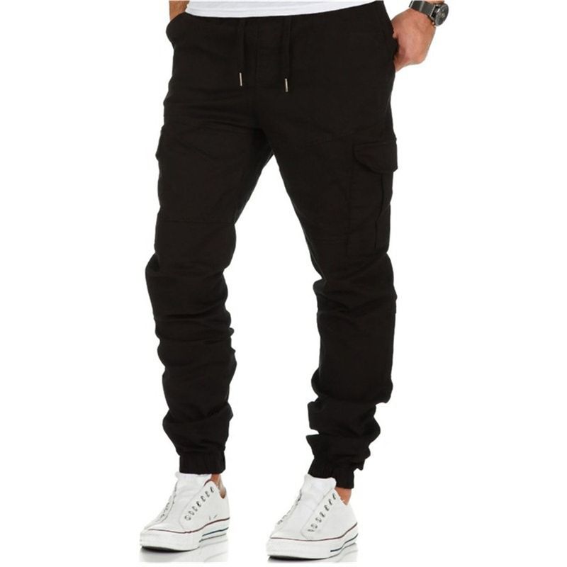 Men's clothing cargo multi-pocket pants woven men's outdoor sports casual pants fashion corset pants_voghion.com