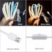 Striscia LED flessibile COB USB da 5 V con interruttore - Bianco caldo/Bianco freddo, 252 LED/m, 24 W, per illuminazione di armadi, specchi, decorazioni per sale giochi_voghion.com
