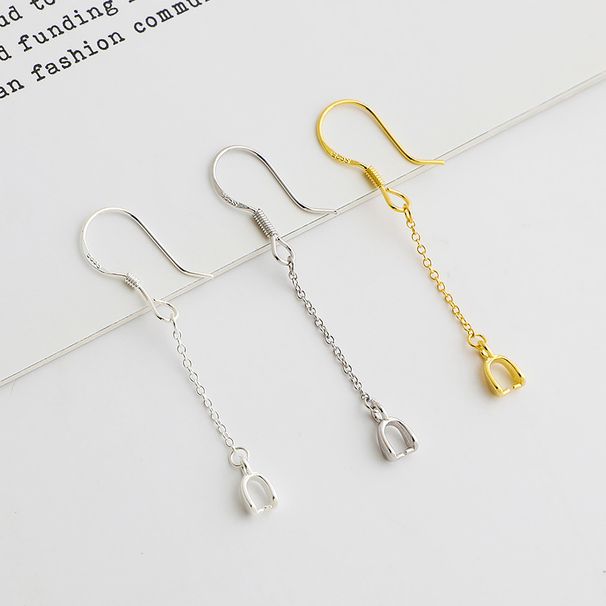 Pendenti per orecchini con gancio in argento puro S925 e cristalli - Materiali semilavorati fai da te fatti a mano per orecchini e design a clip_voghion.com