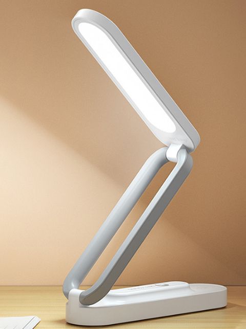 Luminária de mesa dobrável LED para leitura, proteção para os olhos, iluminação com escurecimento de 3 níveis, abajur de mesa, cabeceira, sala de estar, quarto, luz noturna recarregável_voghion.com