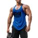 Cotton Fitness Tank Top GYM WARRIORS Sports Deep Dig Thin Shoulder Strap Shirt_voghion.com