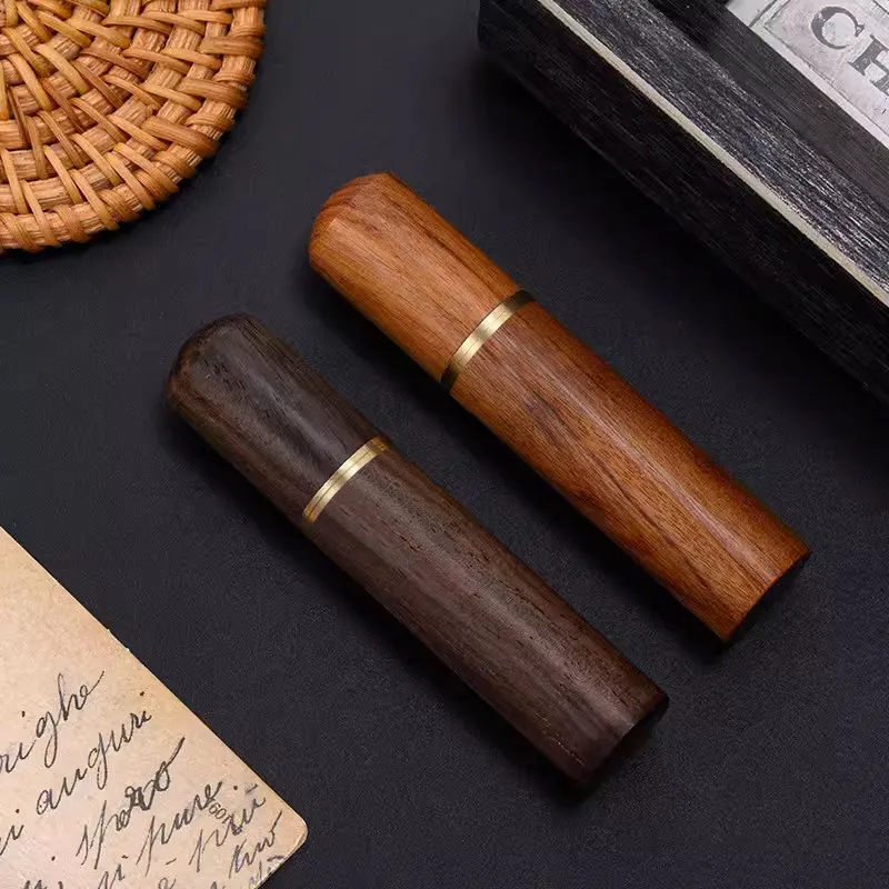 【Travel Outdoor Portable Redwood Holder】Red Sandalwood Box Toothpick Tube Convenient And Hygienic For On-the-Go Use_voghion.com