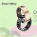 SR08 Smart Ring Display Schermo Frequenza cardiaca Monitoraggio della salute del sonno Tecnologia nera SamrtRing_voghion.com