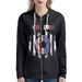 Women's  World Cup Football Casual Thin Women's Zipper Hooded Sweatshirt Match Fans Cheer Long Sleeve Women_voghion.com