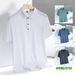 Tricou polo fără sudură, presat la cald, cu mânecă scurtă, versiune coreeană, pentru vară, nou, pentru bărbați, îmbrăcăminte de echipă, imprimare_voghion.com