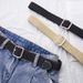 Canvas Belt Woven Elastic Pin Buckle Punch Free Belt Ladies All Match Jeans Student Simple Cloth Belt_voghion.com