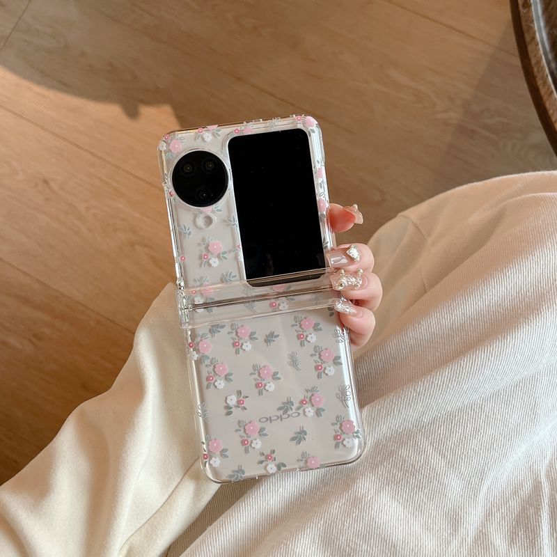Stile coreano piccolo floreale per OPPO trova custodia per telefono n2flip custodia protettiva per schermo pieghevole OPPO n3flip_voghion.com