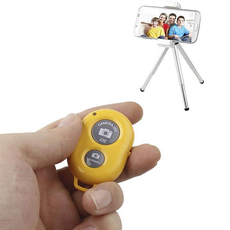 Drahtlose Bluetooth-kompatibel Kamera Fernbedienung Selfie Auslöser für Handy Einbeinstativ_voghion.com