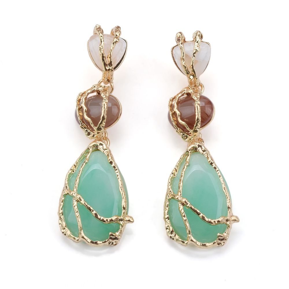 2024ZA Orecchini lunghi in resina patchwork geometrica con pendente in acrilico dalla personalità esagerata_voghion.com