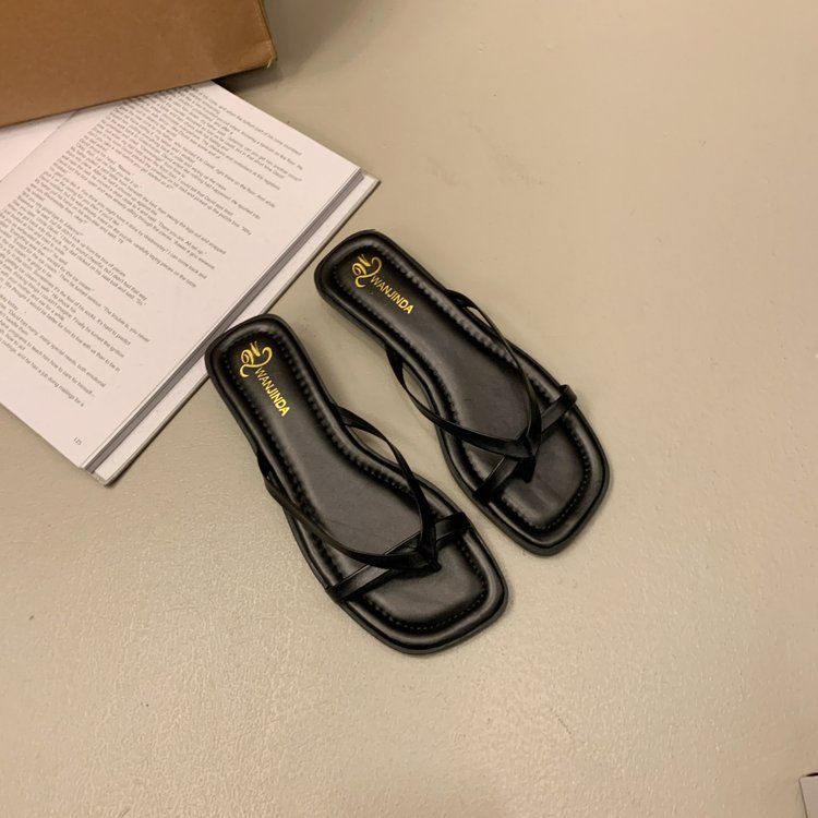 Flache Flip-Flops für Damen – Modische Sommer-Sandalen mit schlankmachendem Design, vielseitige, lässige Zehentrenner für den Außenbereich_voghion.com