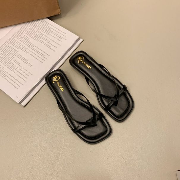 Flache Flip-Flops für Damen – Modische Sommer-Sandalen mit schlankmachendem Design, vielseitige, lässige Zehentrenner für den Außenbereich_voghion.com