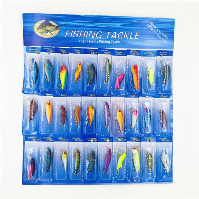Herramientas de pesca, 30 piezas de plástico, señuelos para peces, cebos, pececillos, insectos, VIB, cebos duros, equipo de pesca, conjunto combinado_voghion.com