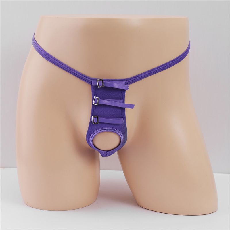 Bellozza Heren Erotische Open Kruis Niet-Verwijderbare String Binding T-broek Lage Taille Strakke Heup Blootstellende Homo Ondergoed_voghion.com