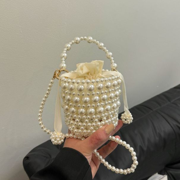 Kleine Umhängetasche aus gewebten Perlen, Internet-berühmtes Instagram, handgemachte Perlen-Beuteltasche, Kettenriemen, Damentasche_voghion.com