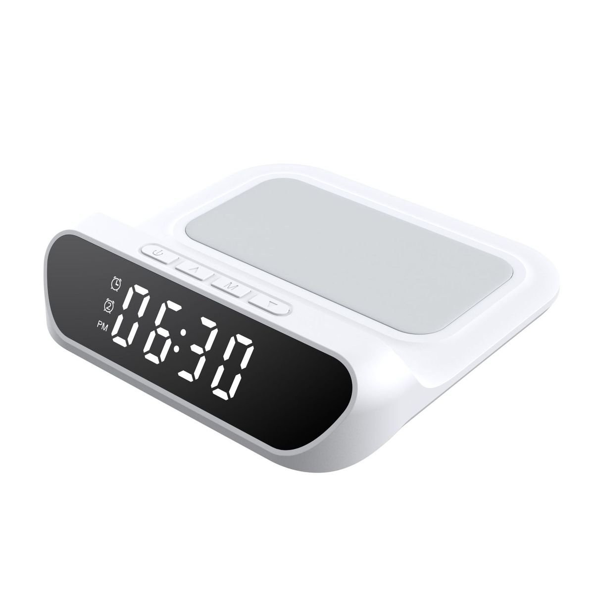 New 2-in-1 Clock Alarm Clock Wireless Charging Cross Border Minimalist Style Original Manufacturer_voghion.com
