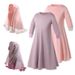Kids’ Clothing Girls' spring and autumn long sleeved color blocked ruffled lace dress + bow headscarf two piece children's clothing set_voghion.com