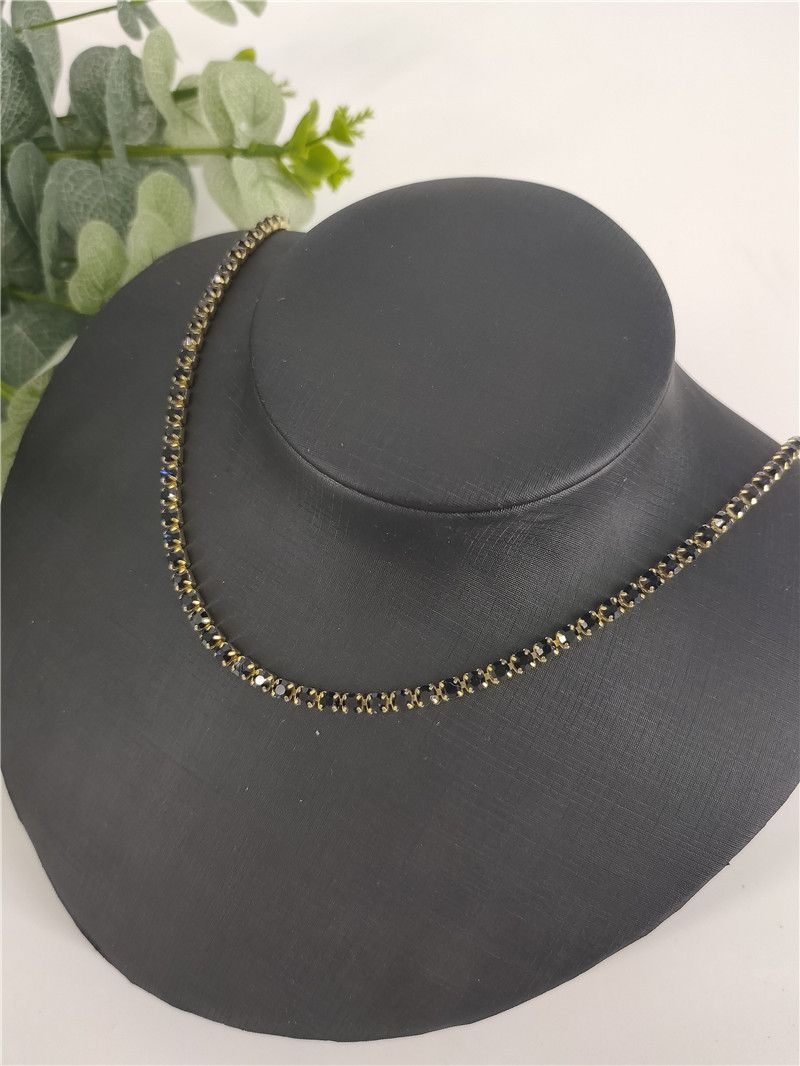 Nightclub temperament Diamond collars adjustable small diamond necklace diamond flash collars for women_voghion.com
