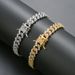 8mm Three Chain Copper Micro Pave Zircon Cuban Women's Hip Hop Bracelet_voghion.com