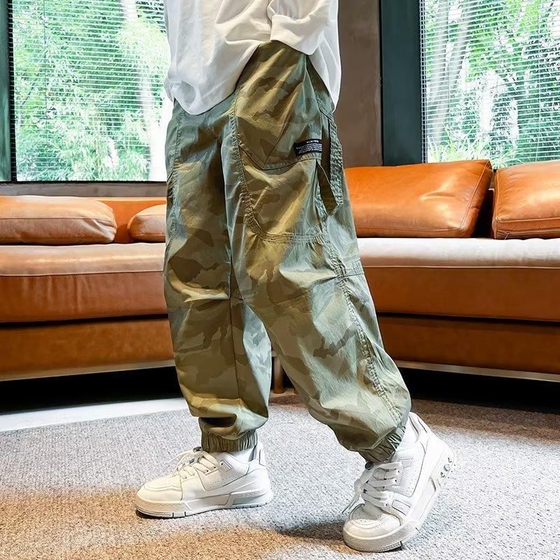 Mother&Kids Kids' wear Boys' pants Summer wear mosquito repellent pants Kids Medium and large kids sweatpants Thin summer style_voghion.com