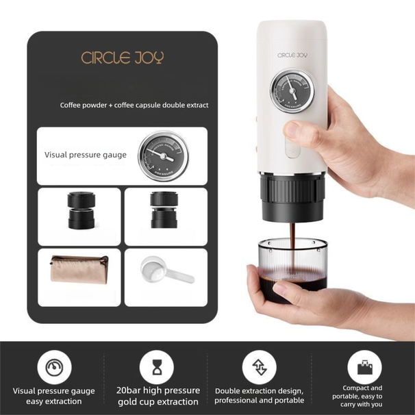 Yuanle Set da caffè italiano portatile Macchina per caffè espresso automatica Estrazione a capsule Piccola casa Esterni_voghion.com