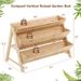 3 Tier Wooden Vertical Raised Garden Bed with Storage Shelf_voghion.com