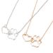 New Dog Paw Footprint Necklace Ins Style Hollow Heart Collarbone Chain Trendy_voghion.com
