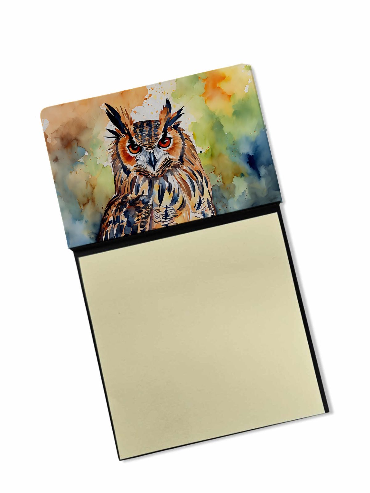 NEW Eurasian Eagle Owl Sticky Note Holder Refillable Dispenser Self-Sticky Note Pads, Memo Pads Blank Desk Accessories_voghion.com