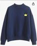 Herbst und Winter Neue Candy Farbe Paar Stil Kleine Krone Mid-Neck Lose Sweatshirt_voghion.com